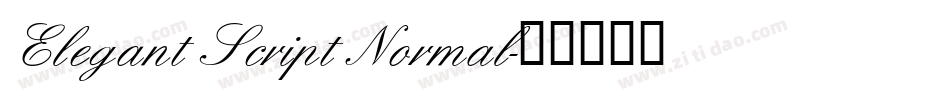 Elegant Script Normal字体转换